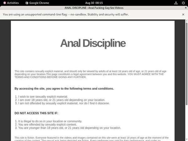 Analdiscipline Credits