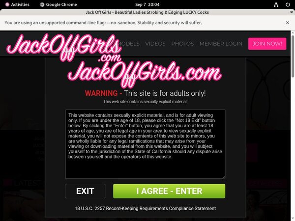 Jackoffgirls.com Logins 2018