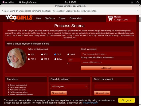 Join Princess Serena Free Join Princess Serena Free
