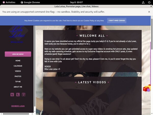 Lola Lotus With Discover Card Lola Lotus With Discover Card