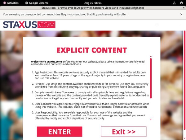 Password For Staxus