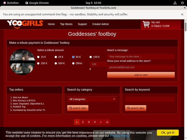 Gratis Goddesses Footboy